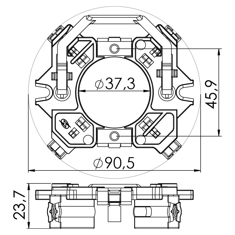 Porta Escovas para Motor de Partida com 4 Escovas - Unifap - 1.175/4