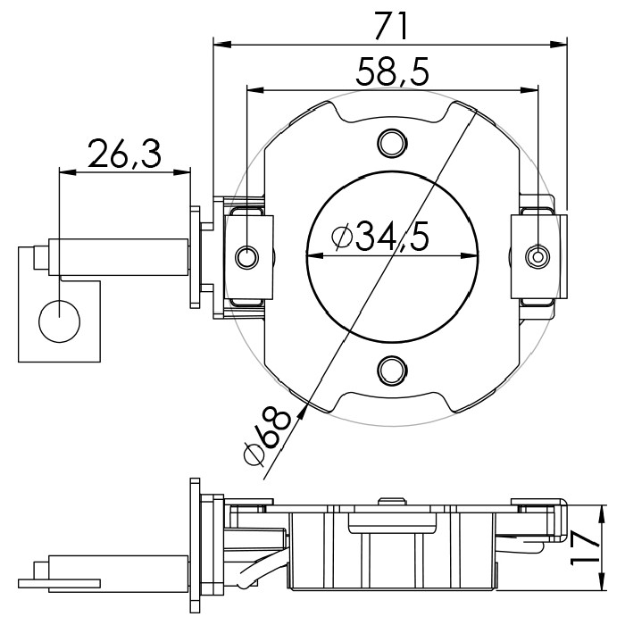 Porta Escovas para Motor de Partida com 4 Escovas para ASIA Towner e Hafei Towner - Unifap - 1.177/4