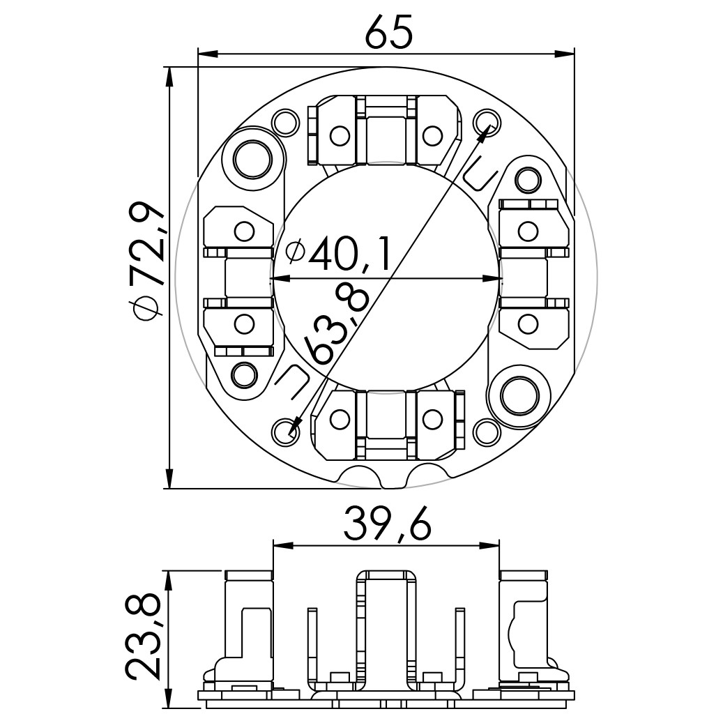 Porta Escovas para Motor de Partida com 4 Escovas para GMC 7-110 e Nissan Terrano - Unifap - 1.214/4
