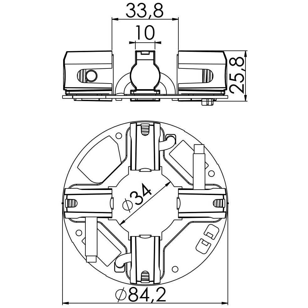 Porta Escovas para Motor de Partida com 4 Escovas - Unifap - 1.245/4