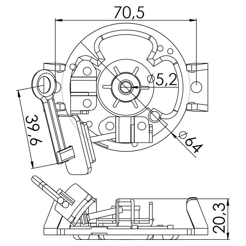 Porta Escovas para Motor de Partida com 2 Escovas para JAC J3 - Unifap - 1.295/2