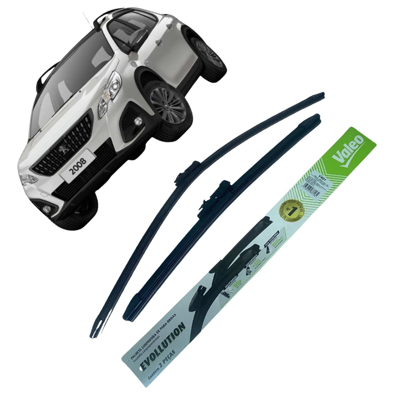 2 Palheta do Limpador de Para Brisa - Valeo - V401