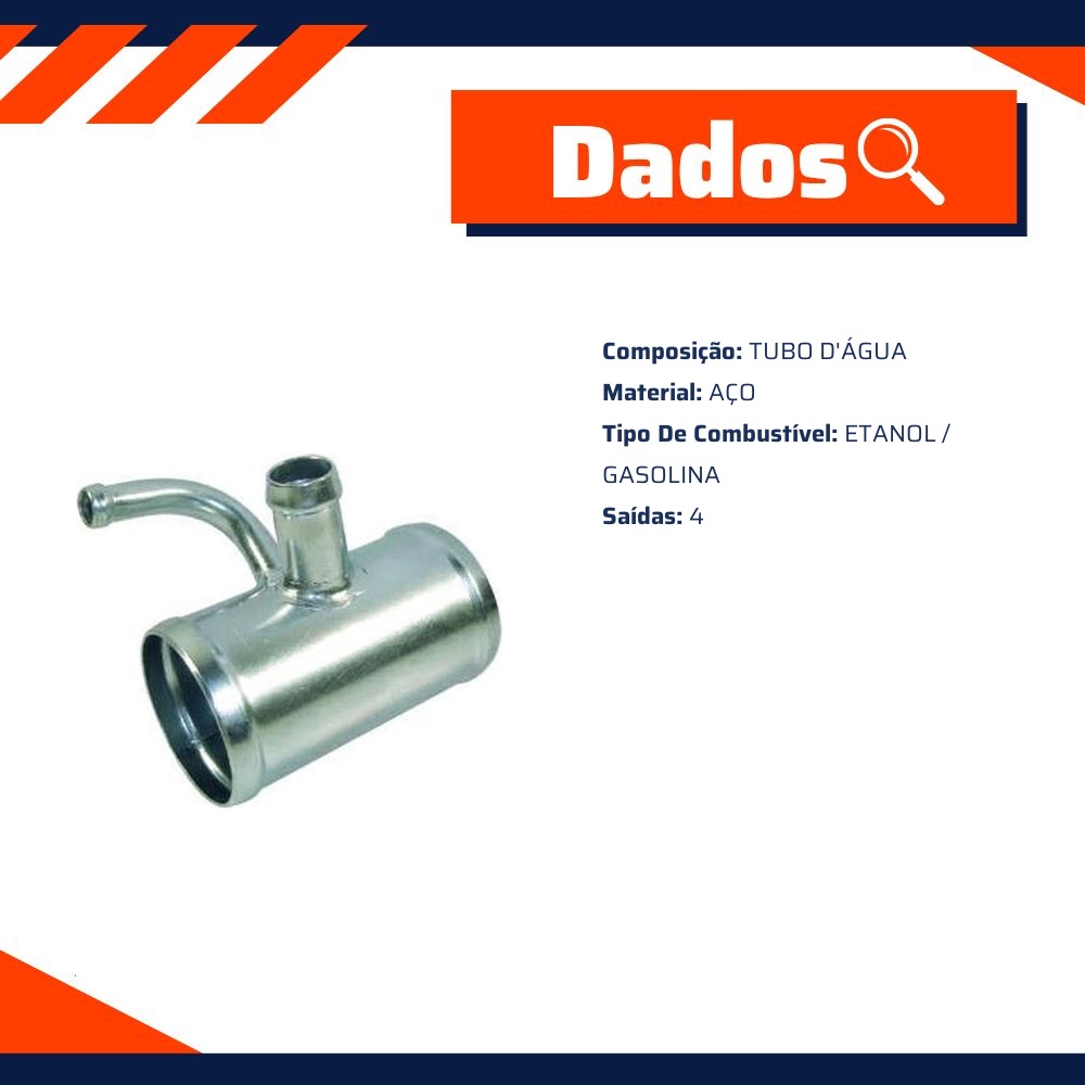 Tubo de Arrefecimento do Motor - Valclei - VC-404
