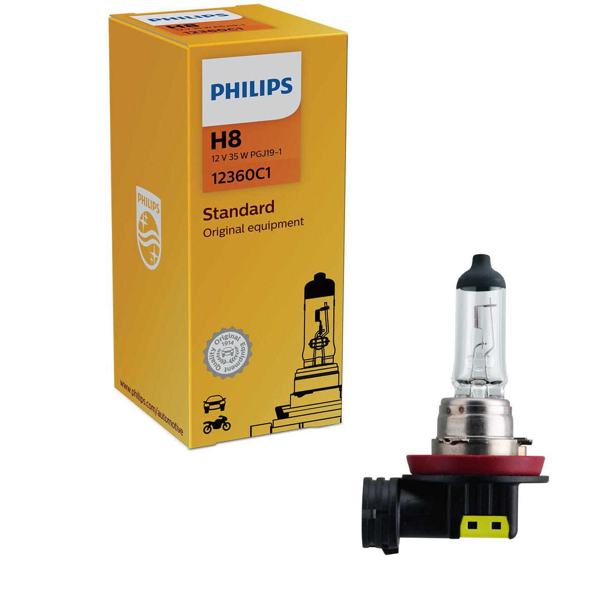 Lâmpada H8 Halogena 35W 12V - Philips - 12360C1