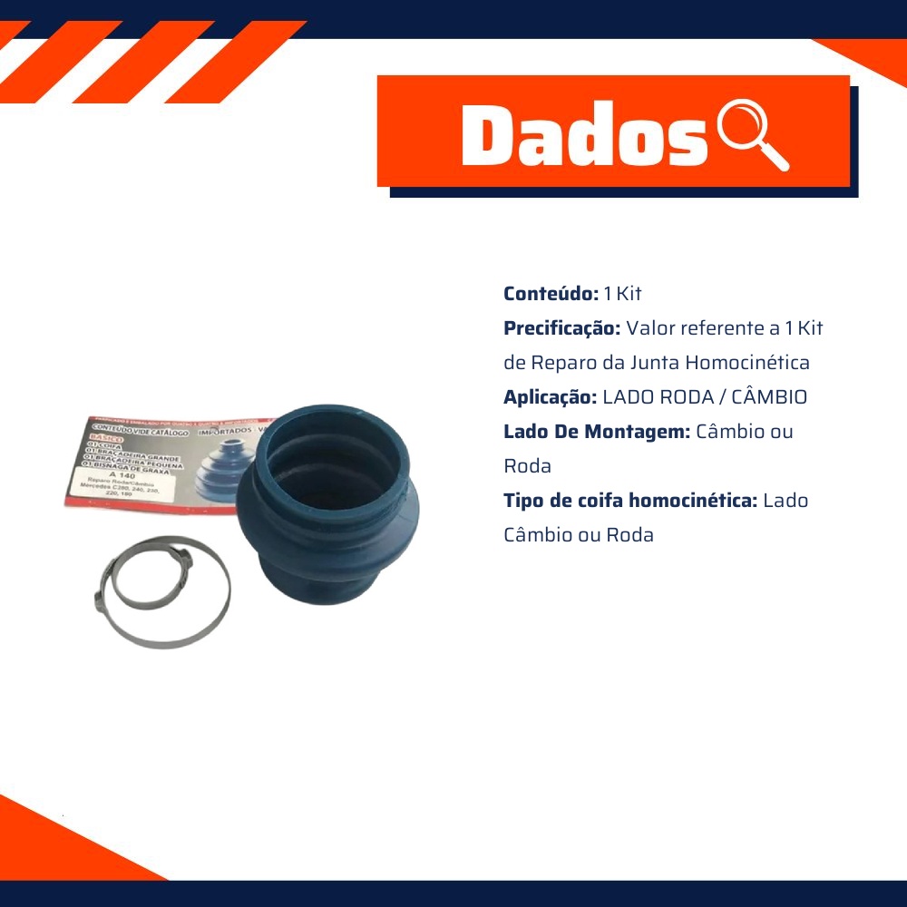 Kit de Reparo da Junta Homocinética - 4x4 - A-140
