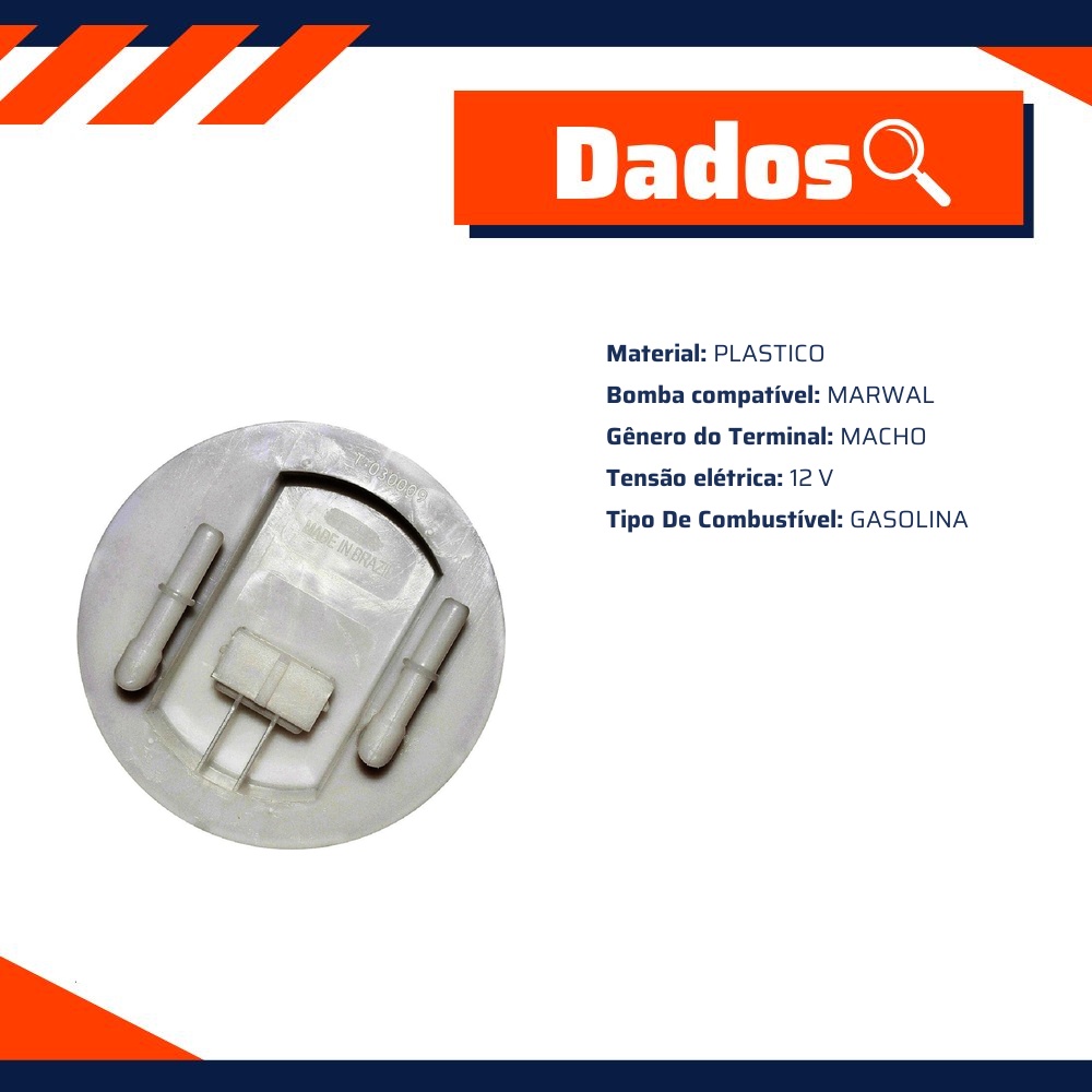 Flange da Bomba de Combustível Gasolina para Volkswagen Santana - TSA - T-030009