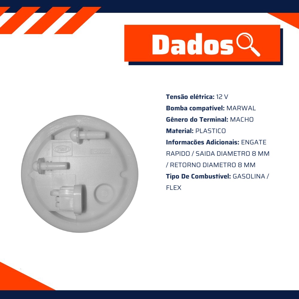 Flange da Bomba de Combustível Flex para Renault Scenic - TSA - T-030043