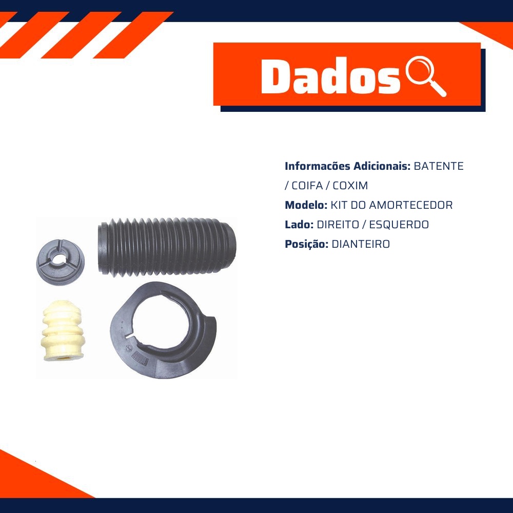 Kit de Reparo do Amortecedor Dianteiro para Fiat Palio - Kit & Cia - 10429