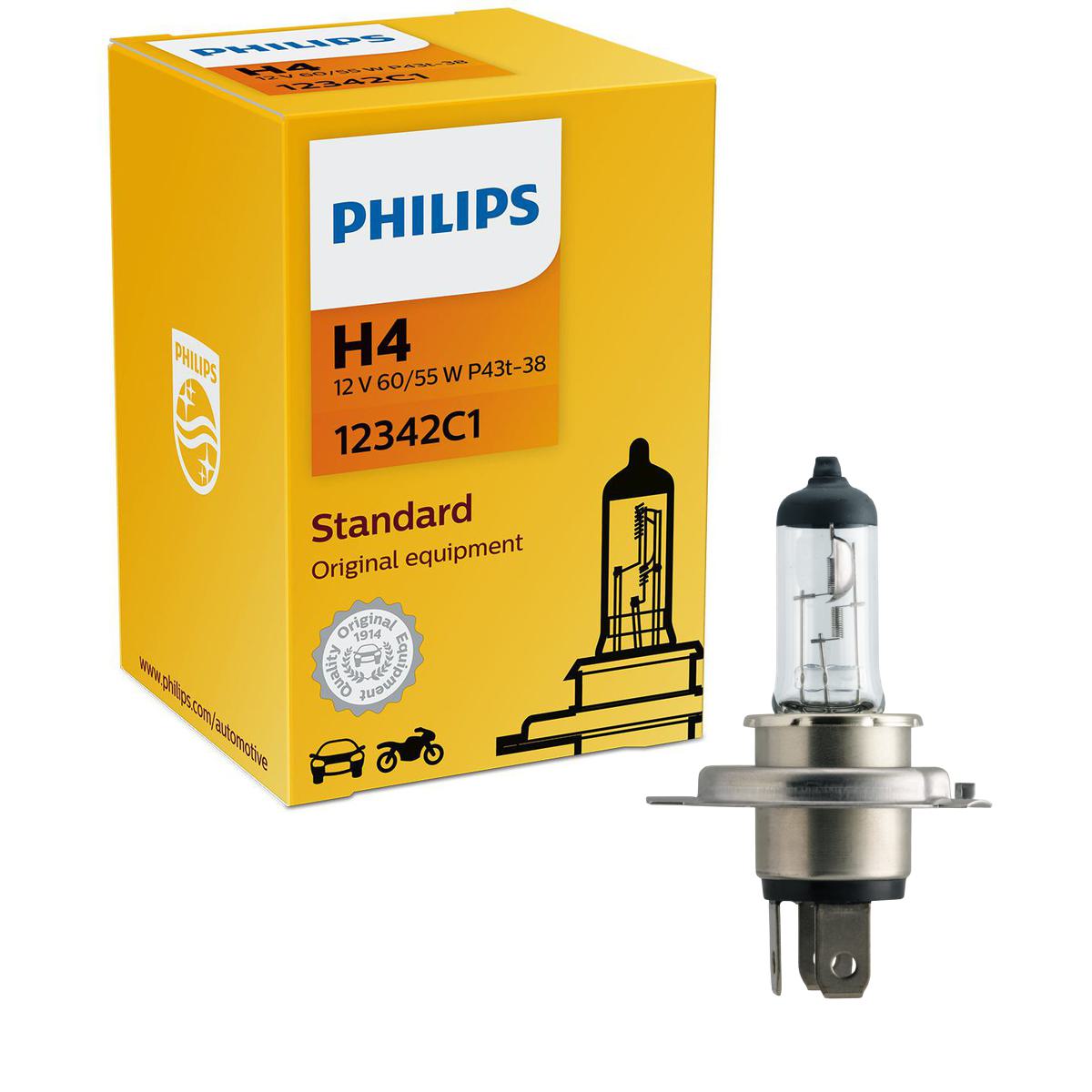 Lâmpada H4 12V 55W - Philips - 12342C1