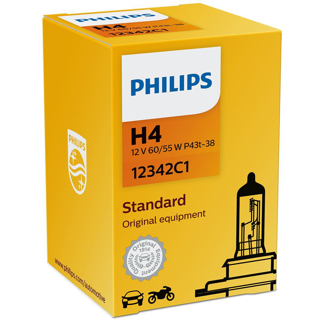 Lâmpada H4 12V 55W - Philips - 12342C1