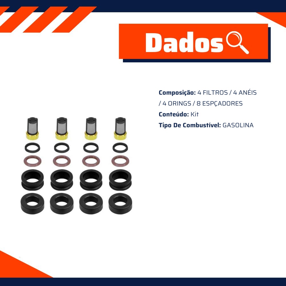 Kit de Filtros para Bico Injetor - DS - 1277