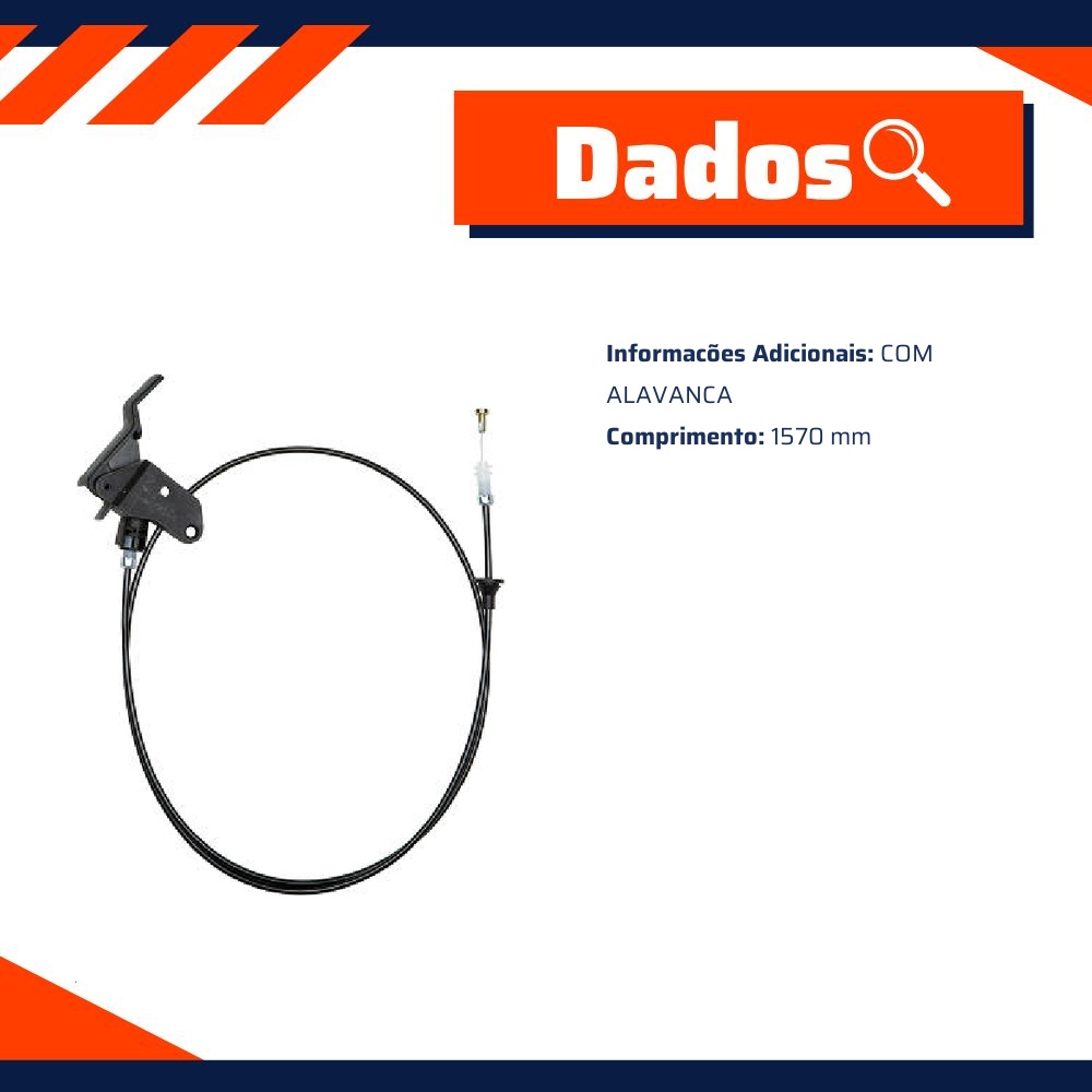 Cabo de Abertura do Capô para Ford Fiesta e Fiesta Sedan - IKS - 2511/A
