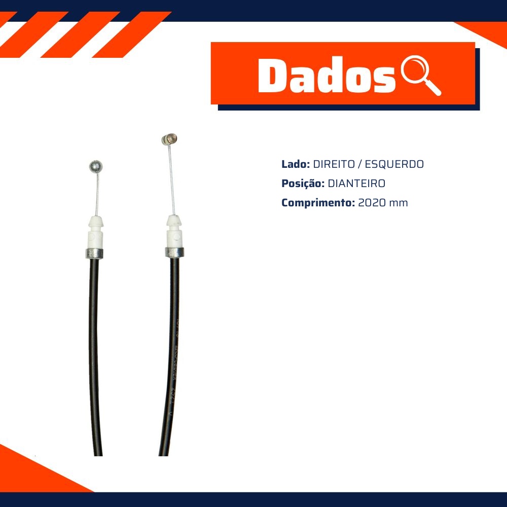 Cabo de Abertura do Capô para Ford Ranger - IKS - 2521