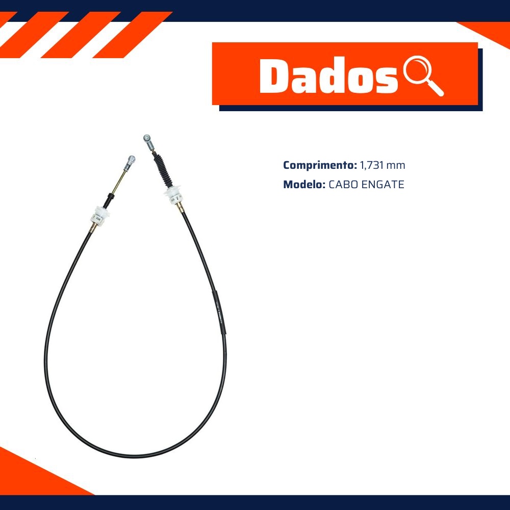 Cabo de Engate de Comando de Marcha para Ford Ecosport e Fiesta Sedan - IKS - 2912