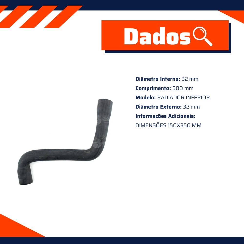 Mangueira Radiador Inferior para Ford Focus - Cauplas - 3472