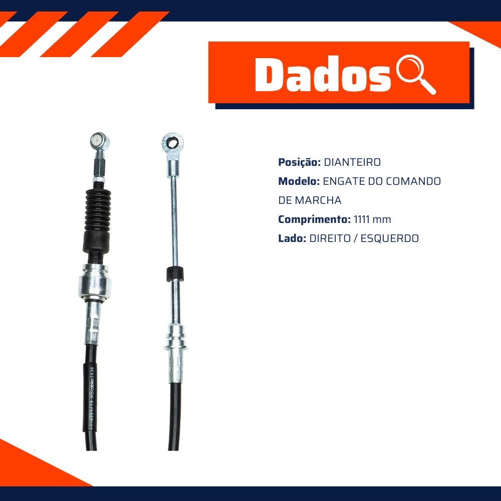 Cabo de Engate de Comando de Marcha para Fiat Brava e Marea - IKS - 3938
