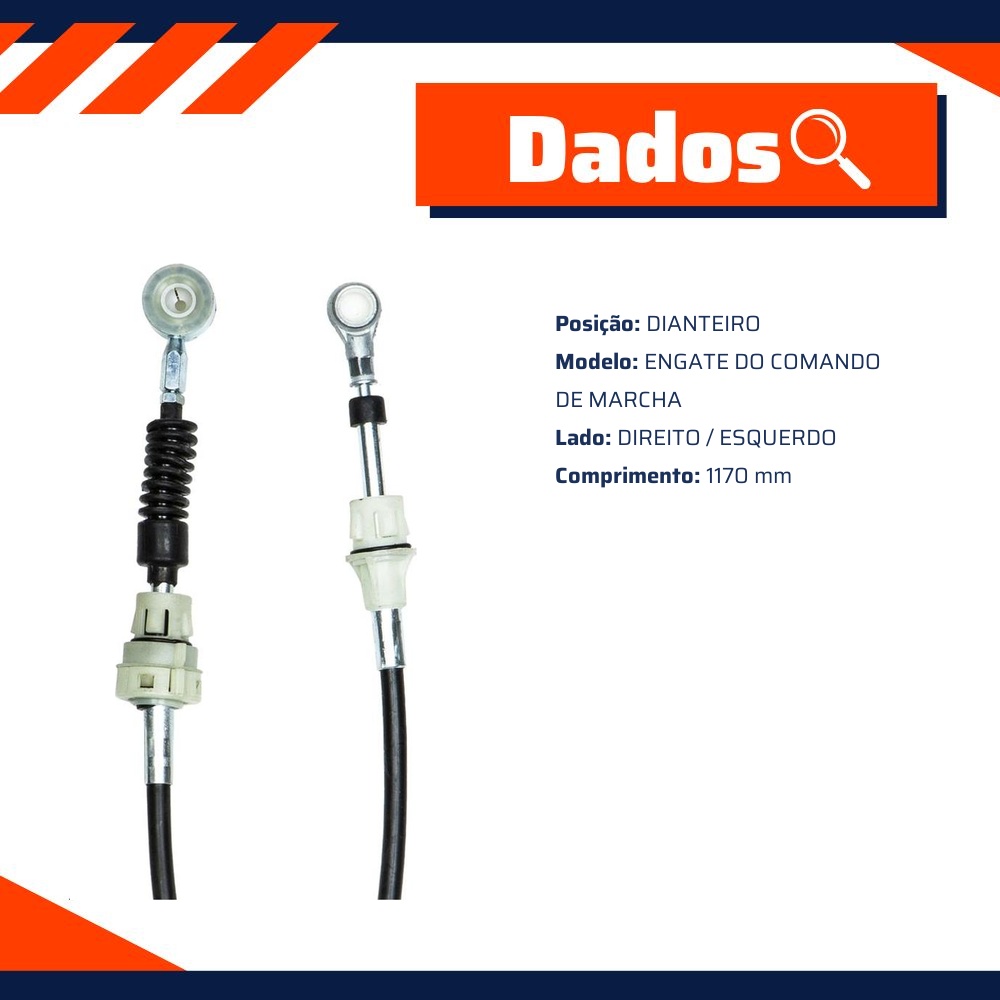 Cabo de Engate de Comando de Marcha para Fiat Grand Siena e Palio - IKS - 3939