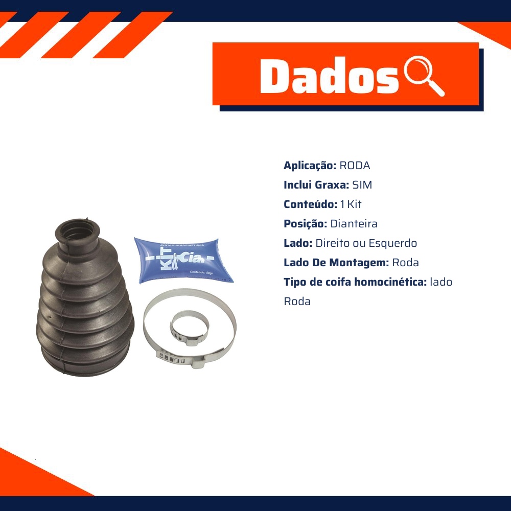 Kit Reparo Junta Homocinética Diant Roda - Kit & Cia - 40230