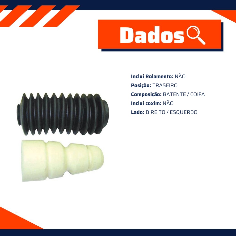 Kit de Reparo do Amortecedor Traseiro para Volkswagen Gol - Kit & Cia - 41241