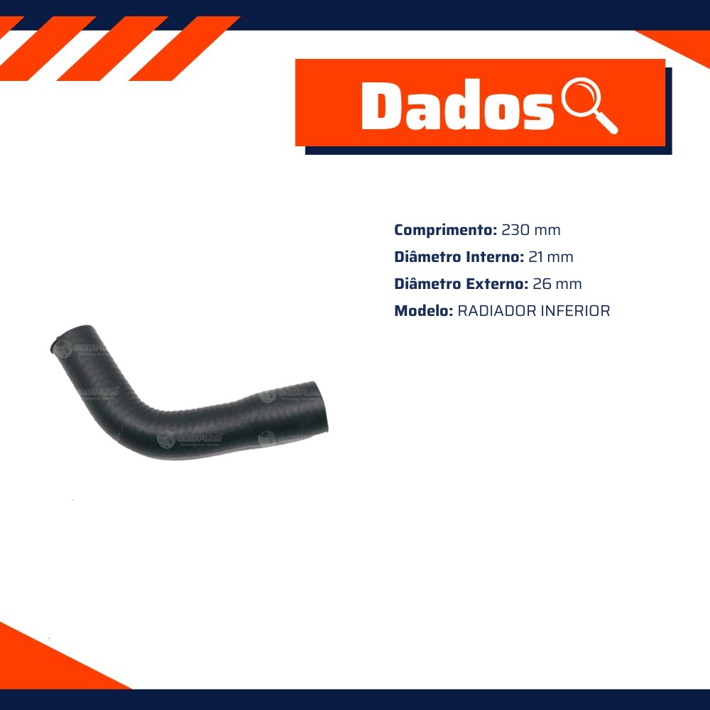 Mangueira Radiador Inferior para Ford Ka - Cauplas - 4133