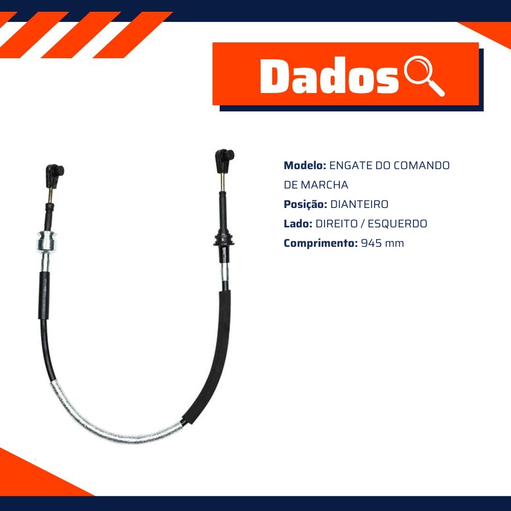 Cabo de Engate de Comando de Marcha para Peugeot 206 e 206 CC - IKS - 7989