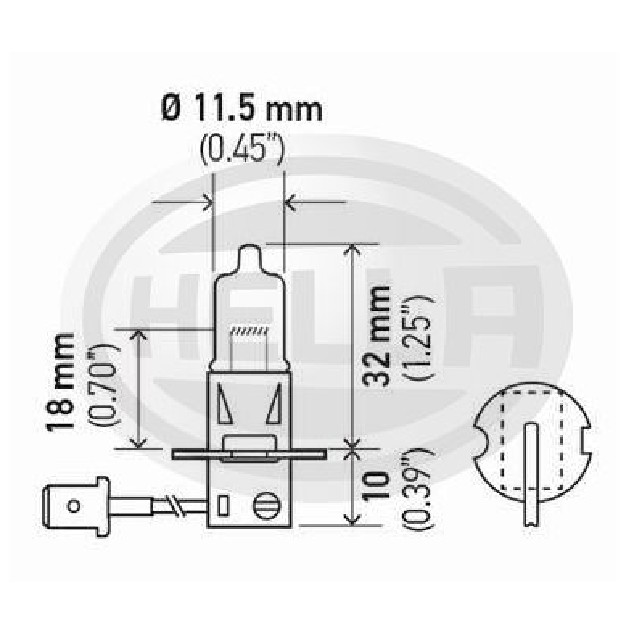 2 Lâmpadas 12V 55W - Hella - H3WL