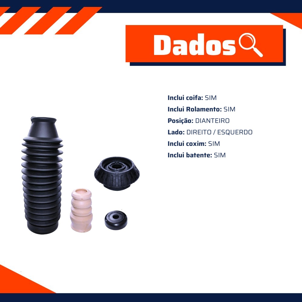 Kit de Reparo do Amortecedor Dianteiro para Honda City e FIT - Mobensani - MB4069