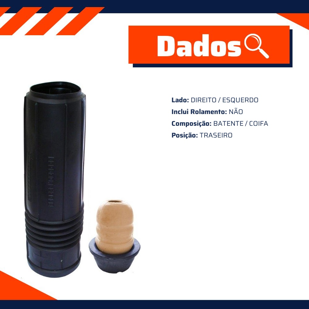 Kit de Reparo do Amortecedor Traseiro para Fiat Palio e Siena - Mobensani - MB4216
