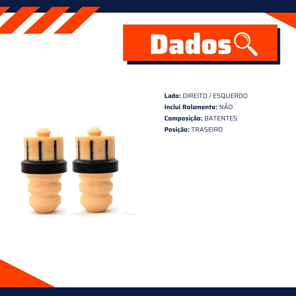 Kit de Reparo do Amortecedor Traseiro para Citroen C3 e C3 Picasso - Mobensani - MB4243