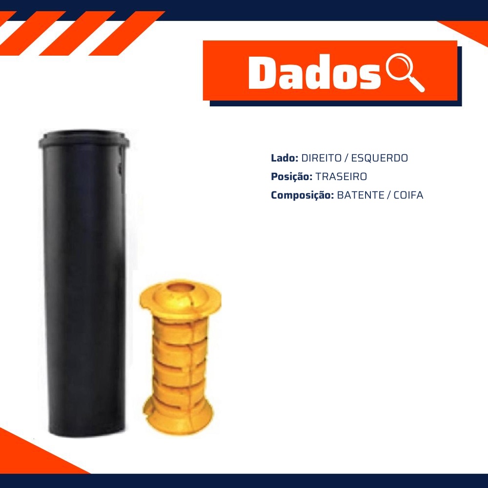 Kit de Reparo do Amortecedor Traseiro para Renault CLIO e CLIO SEDAN - Mobensani - MB6750