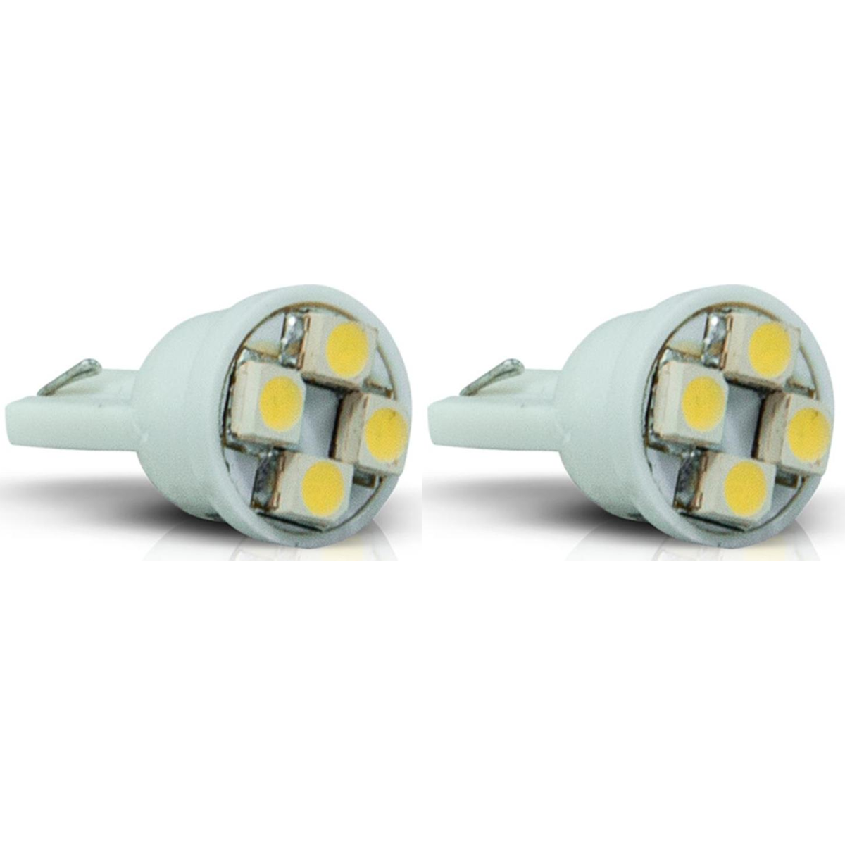2 Lâmpada LED Branca 12V 1,8W Esmagada - Autopoli - AP387