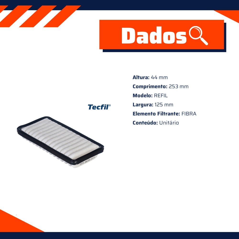 Filtro de Ar para JAC J2 - Tecfil - ARL2700