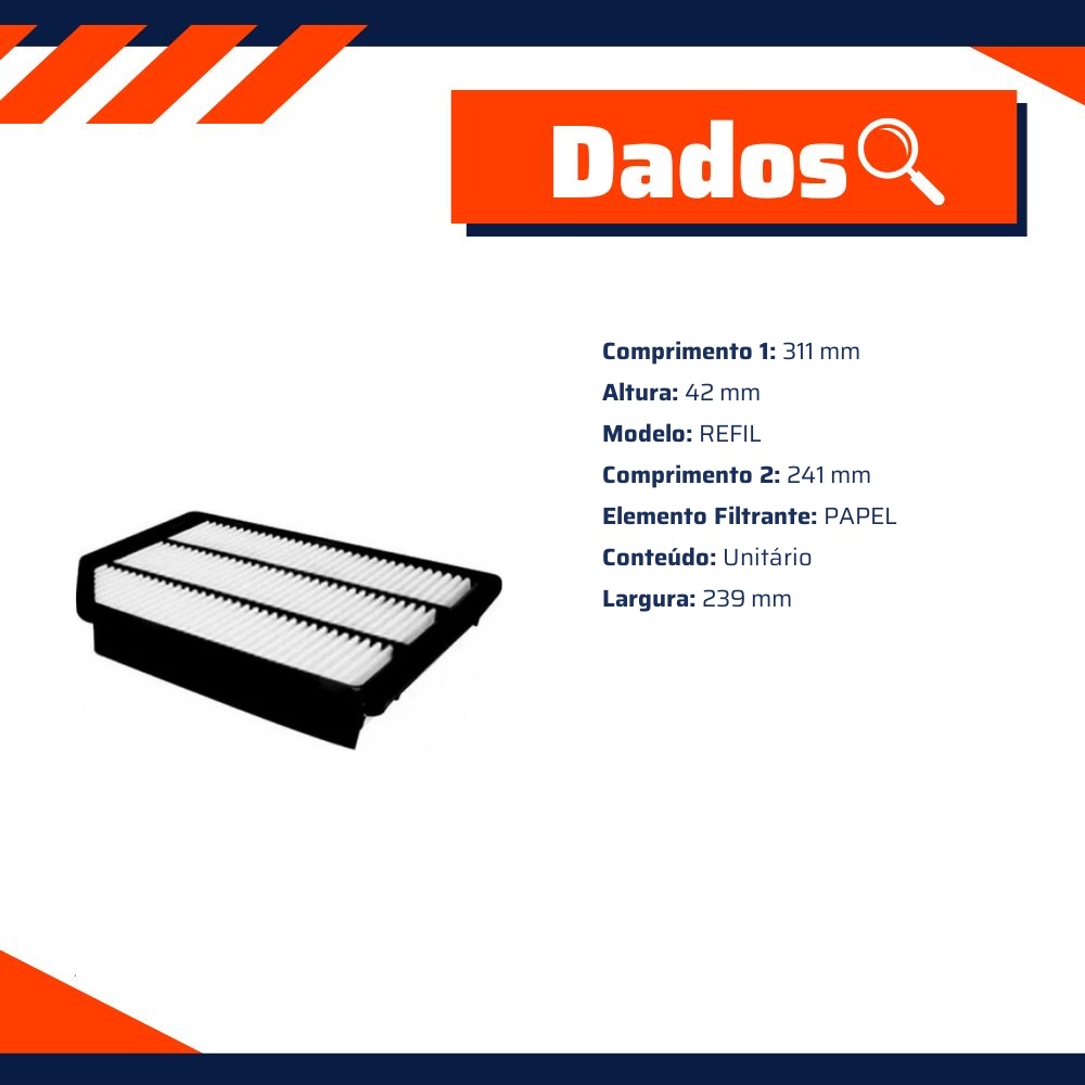 Filtro de Ar para Hyundai Veracruz - Fram - CA10540
