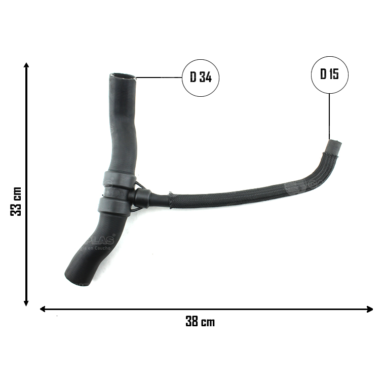 Mangueira Inferior do Radiador para Chevrolet Blazer e S10 - Cauplas - 4639