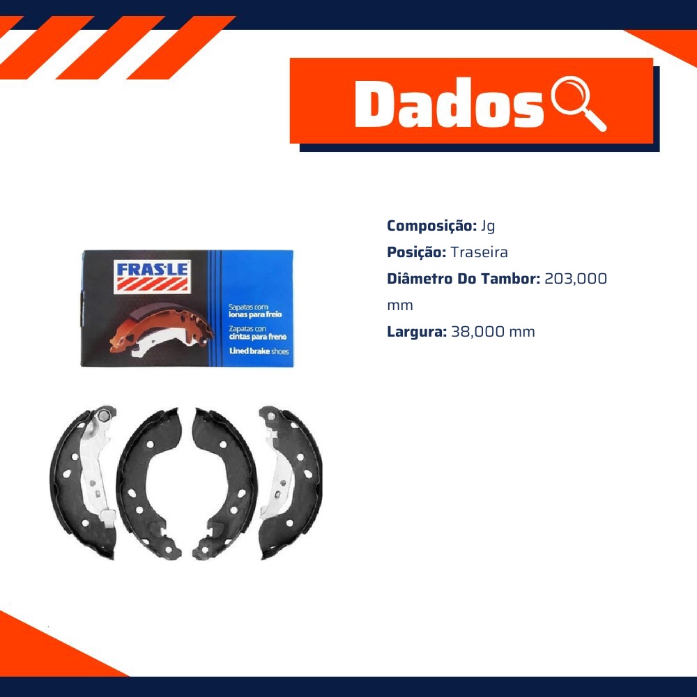 Sapata de Freio Traseira para Nissan March e Versa - Fras-le - NI/441-CPA