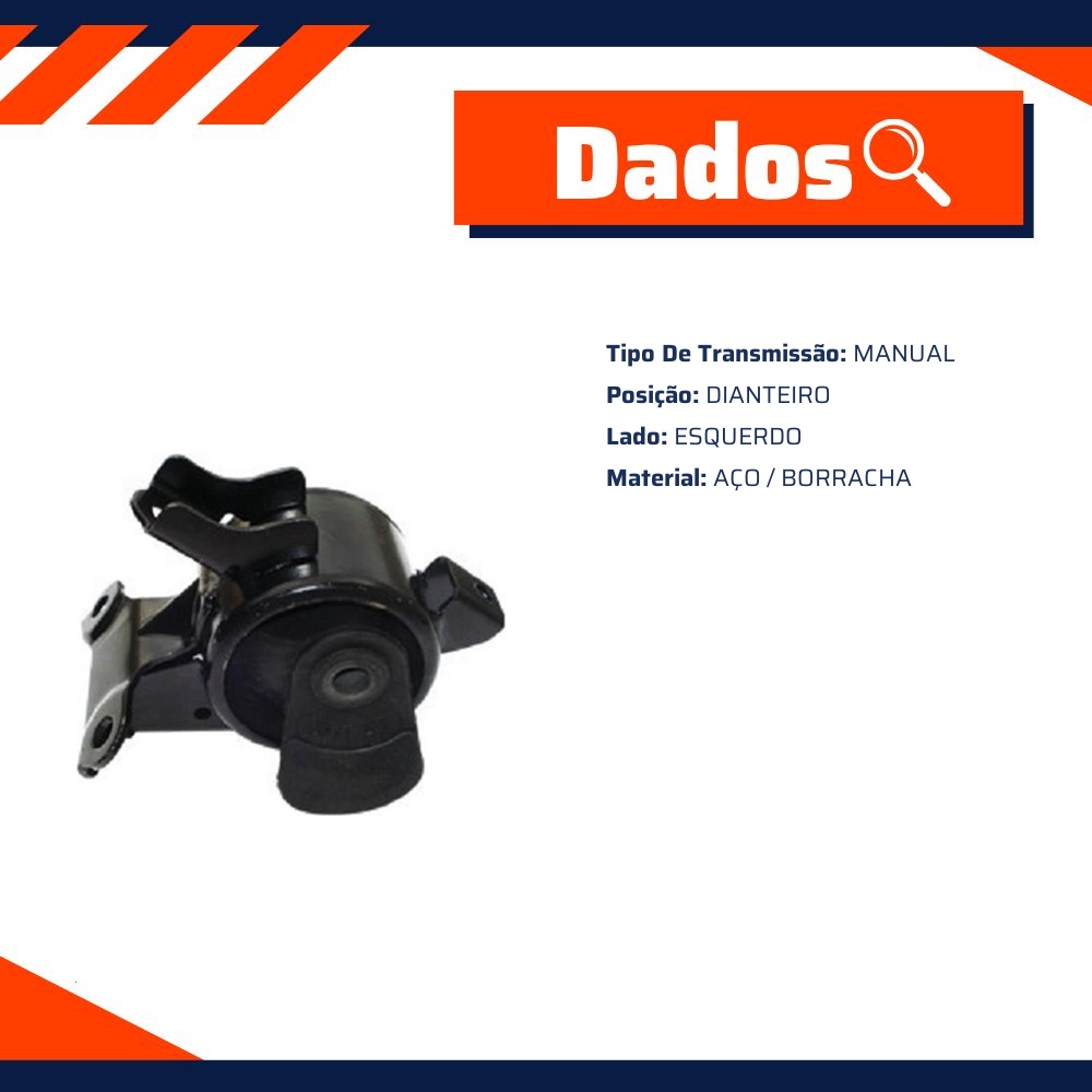 Coxim do Motor Dianteiro Esquerdo para Honda FIT - Mobensani - MB 9304
