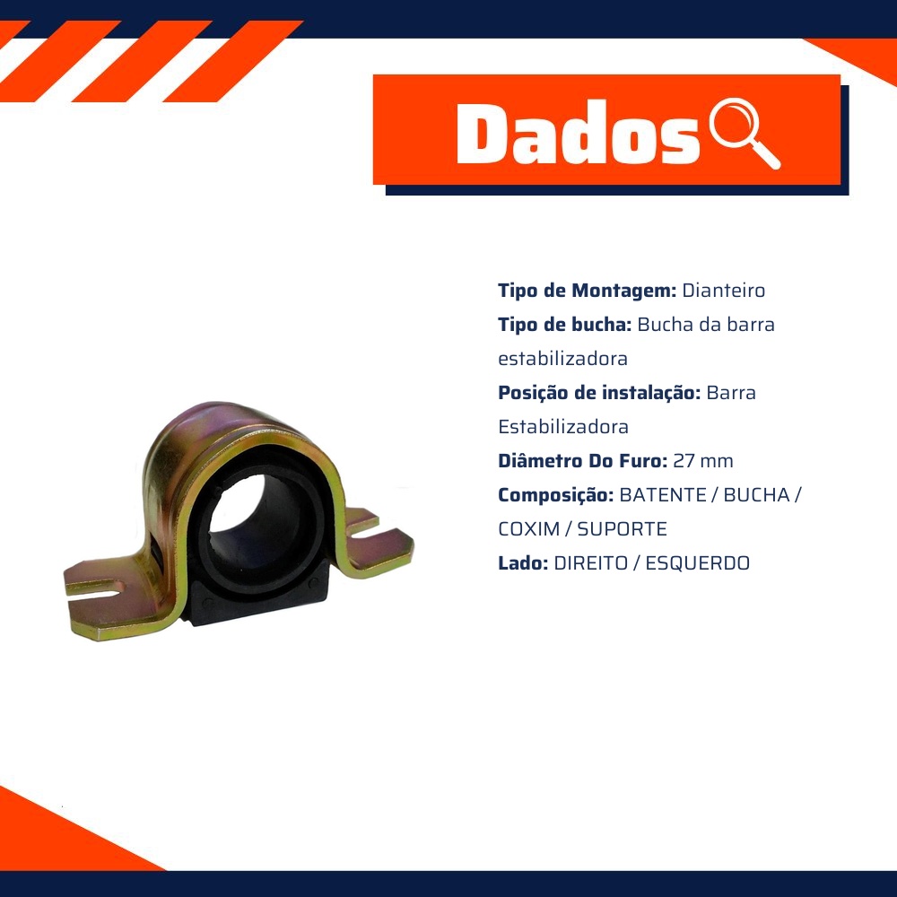 Bucha da Barra Estabilizadora Dianteira para Chevrolet Cruze e Cruze Sport6 - Mobensani - MB1272K