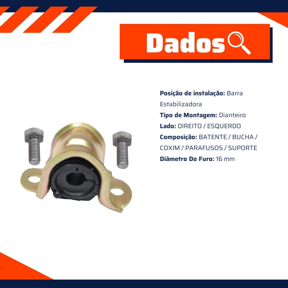 Bucha da Barra Estabilizadora Dianteira para Ford Ecosport - Mobensani - MB2266K