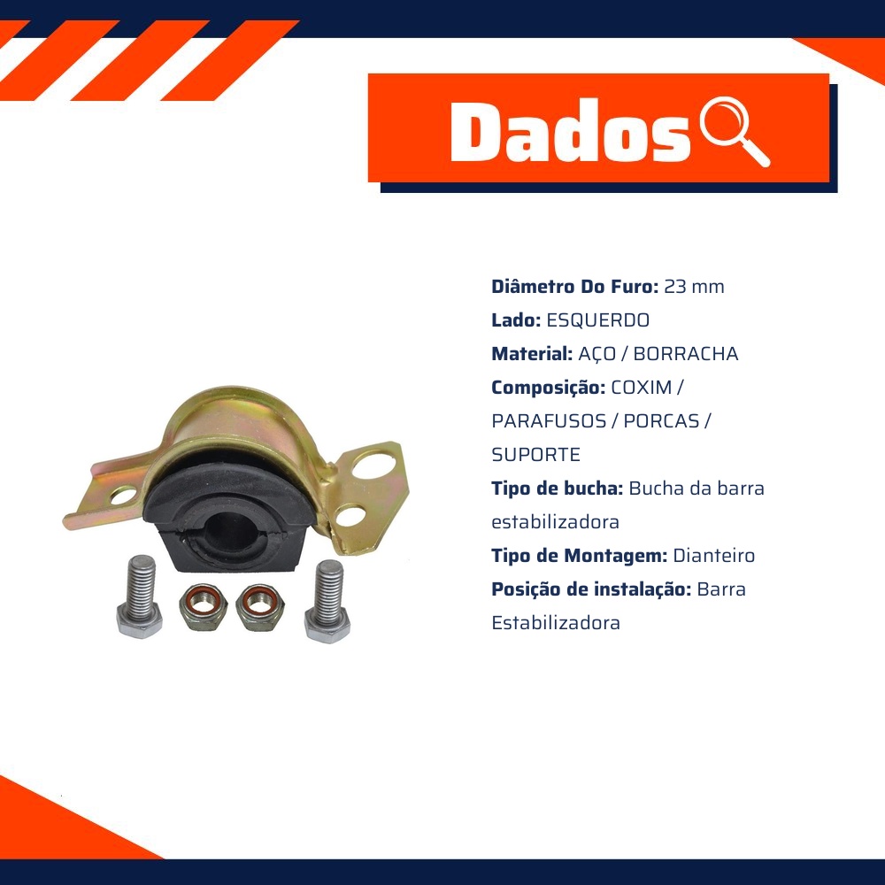 Bucha Barra Estabilizadora Diant Esq - Mobensani - MB4450E