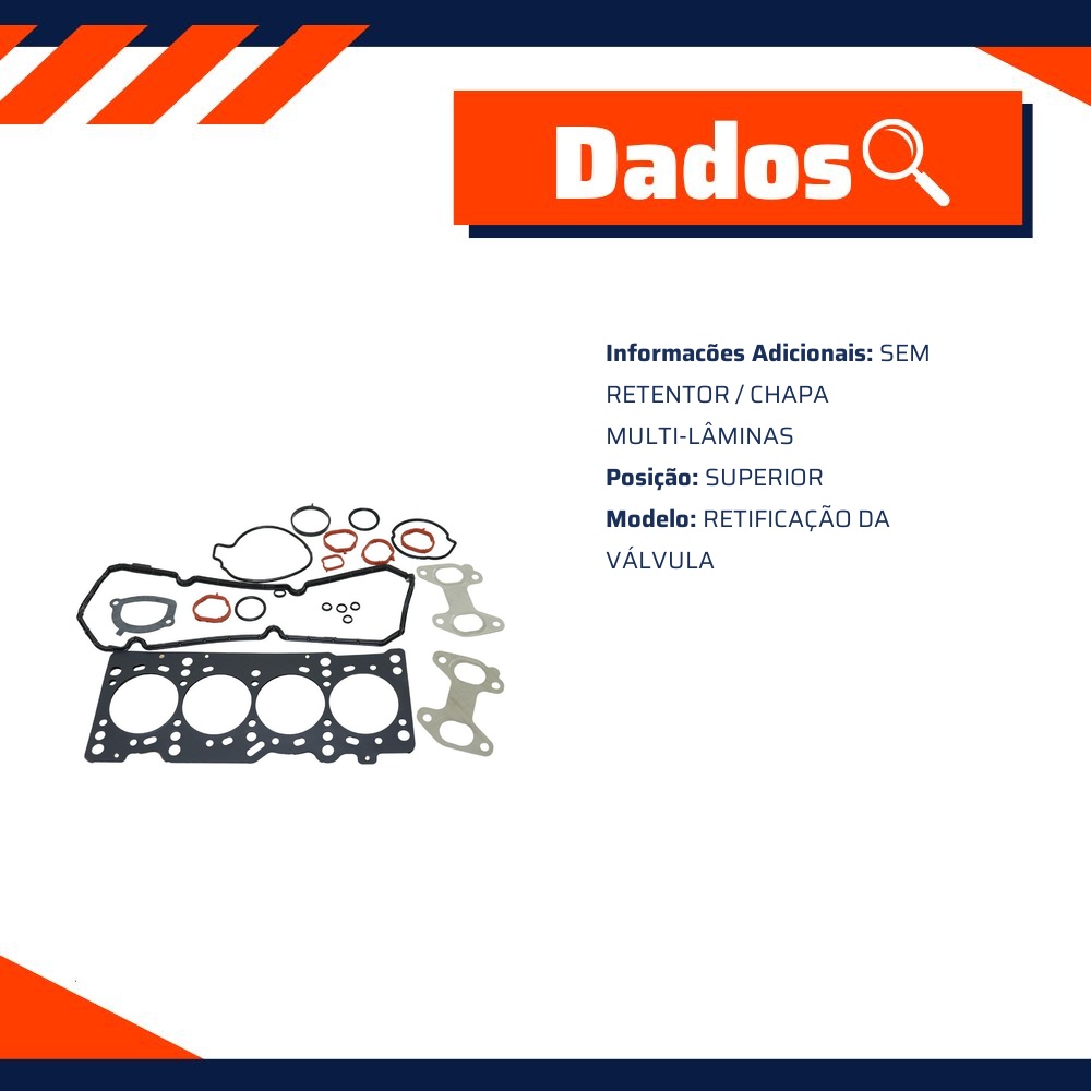 Jogo de Juntas do Cabeçote do Motor - Taranto - 271995 MLS