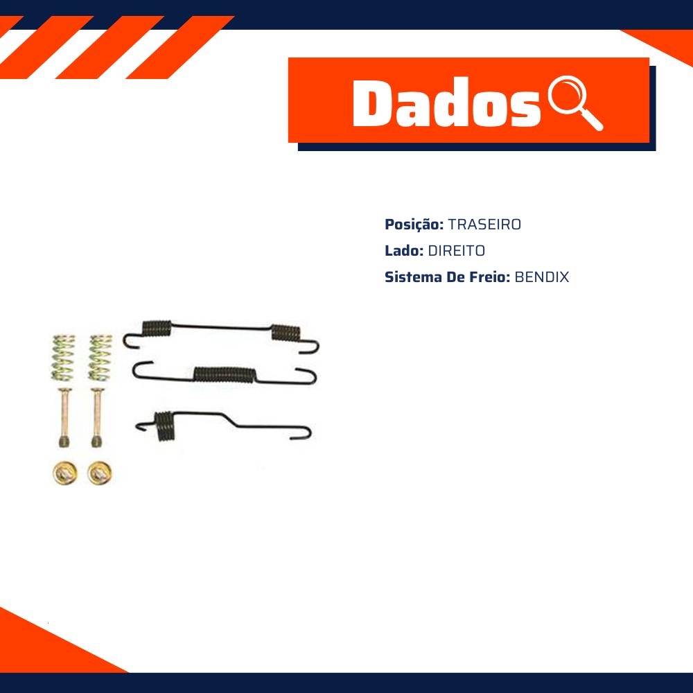 Reparo Sapata de Freio Traseira Direita para Fiat Palio - Kit & Cia - 15150