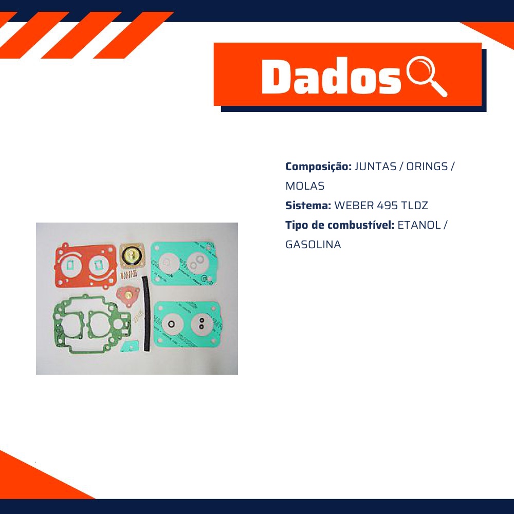 Kit de Reparo do Carburador WEBER 495 TLDZ - Vogel - 21495