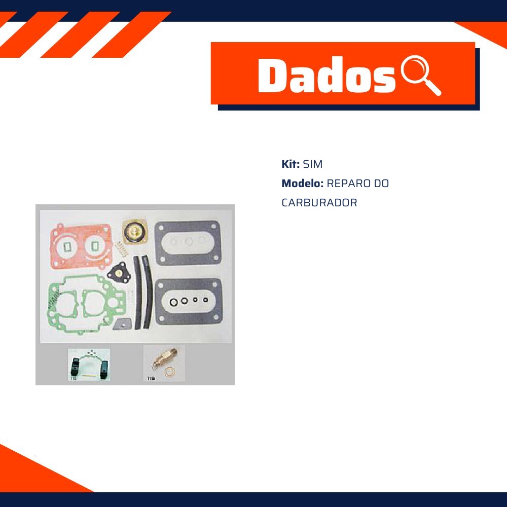 Kit de Reparo do Carburador para Fiat Uno - Vogel - 22499