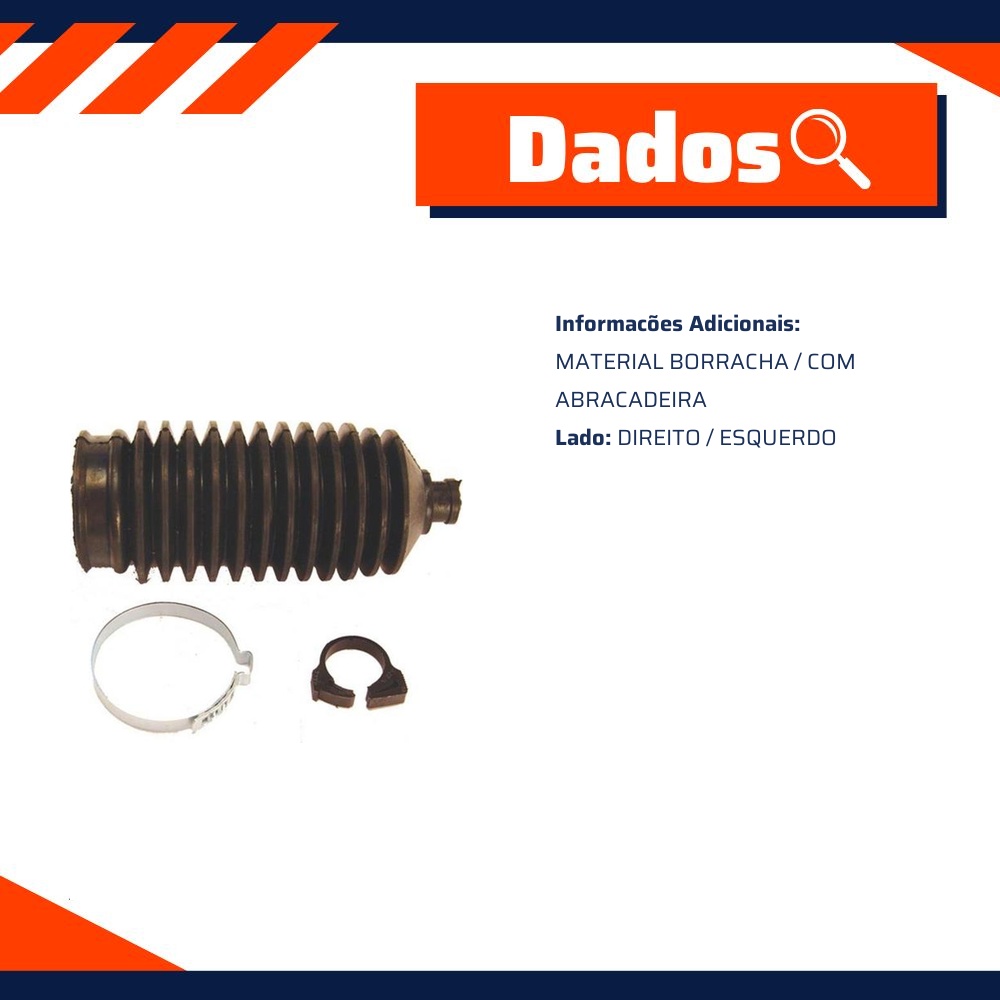 Kit de Coifas da Caixa de Direção para Fiat Palio - Kit & Cia - 10137