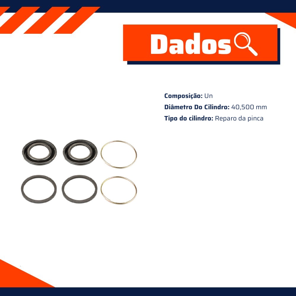Reparo do Pistão da Pinça de Freio para Volkswagen Fusca - Controil - C-1404