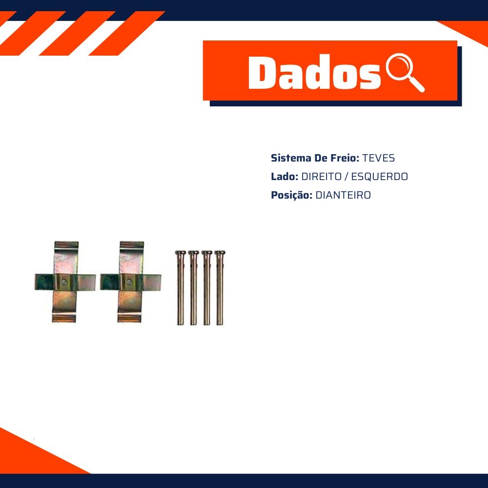 Kit de Reparo da Pinça de Freio Dianteiro para Chevrolet Opala - Kit & Cia - 15020