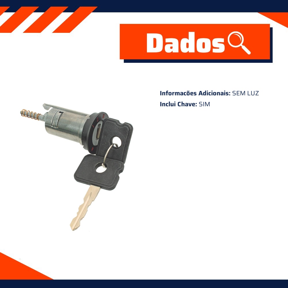 Cilindro de Ignição com Chave para Chevrolet Monza e Monza Hatch - Marzu - A-016