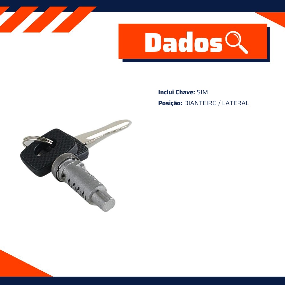 Cilindro de Fechadura da Porta Dianteira - Atemis - 6245