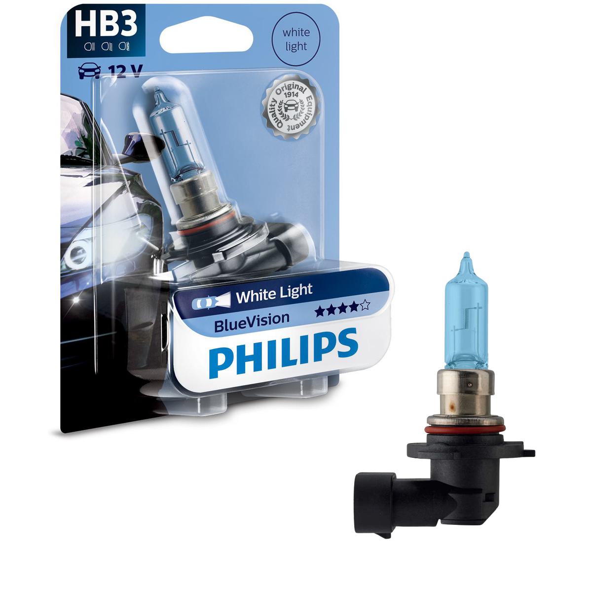 Lâmpada do Farol Baixo HB3 60W 12V P20D - Philips - 9005BVB1