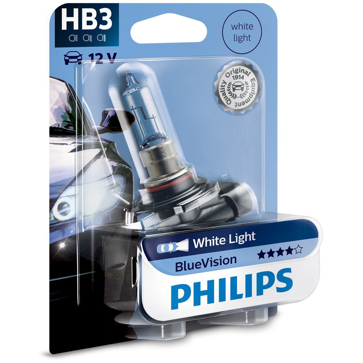 Lâmpada do Farol Baixo HB3 60W 12V P20D - Philips - 9005BVB1